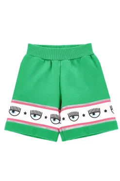 Shorts con logo in cotone stretch