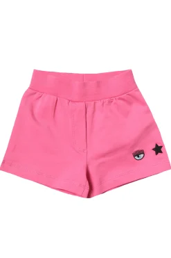 Shorts con logo in cotone stretch