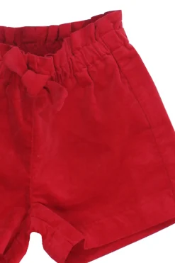 Shorts in velluto liscio