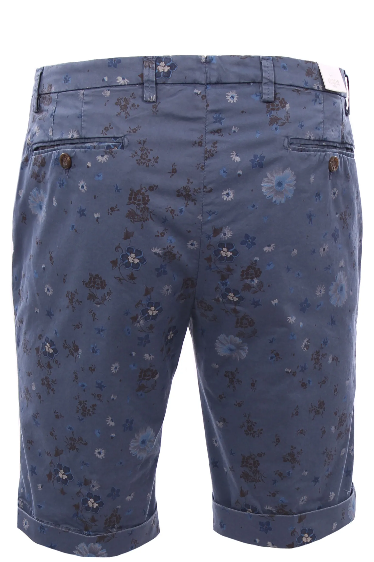 Shorts stampa fiori in cotone stretch