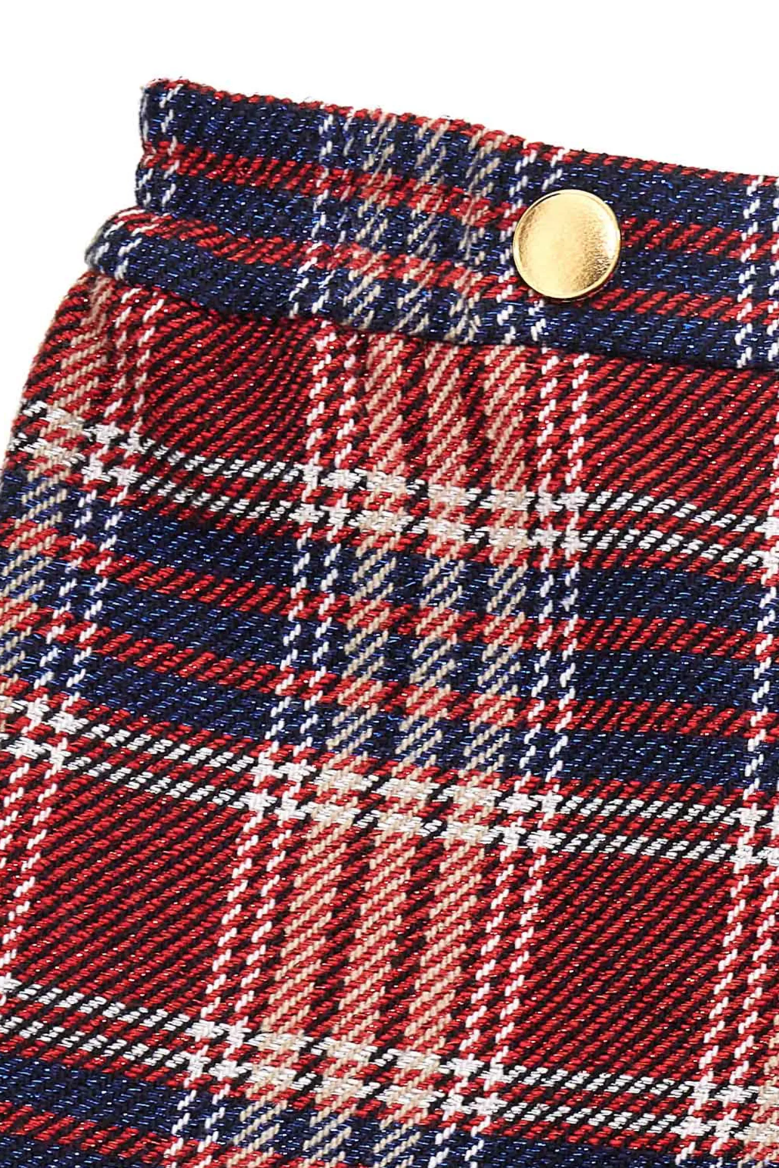 Shorts tartan in lurex