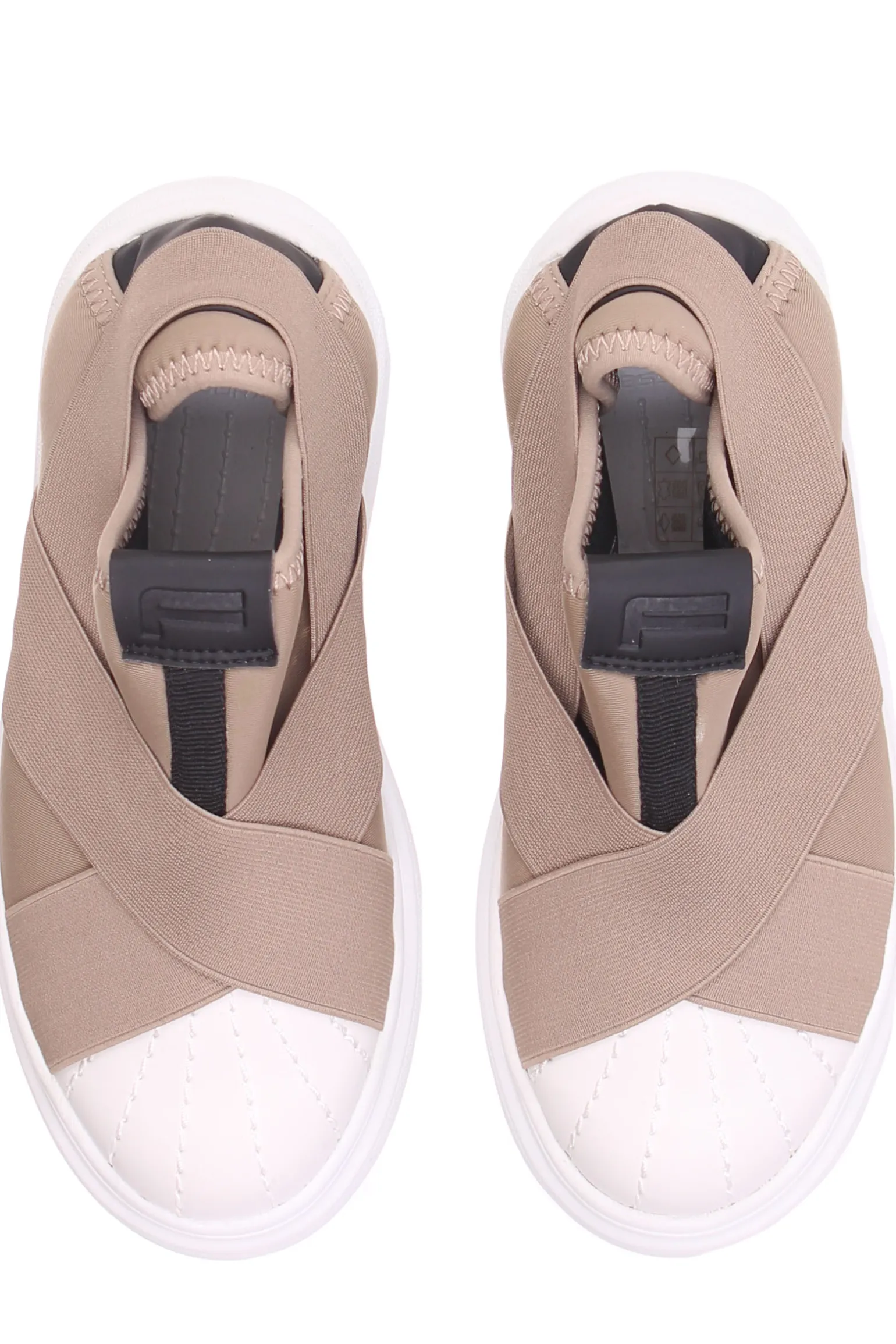 slip on bicolore in tela
