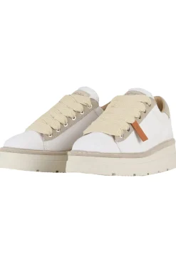 Sneakers in lino e suede
