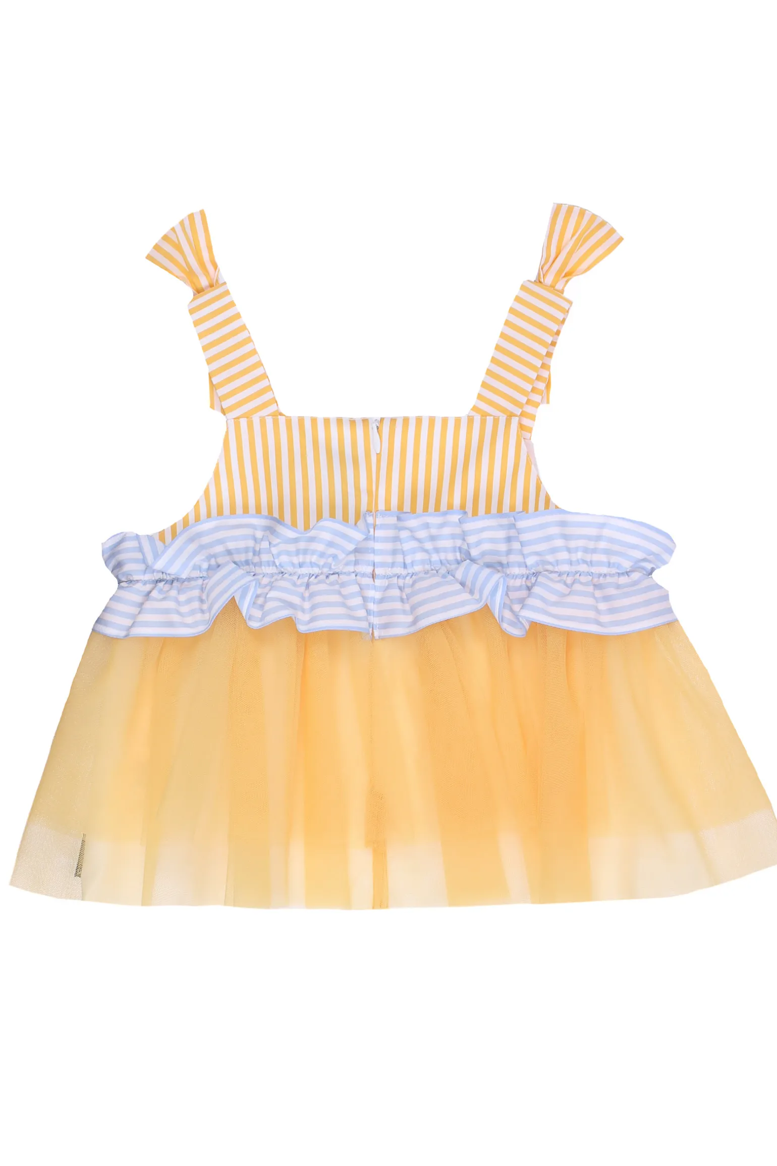Top tulle con ruches