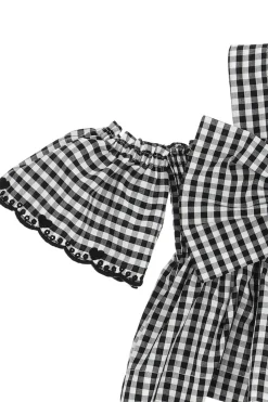 Top vichy con fiocco