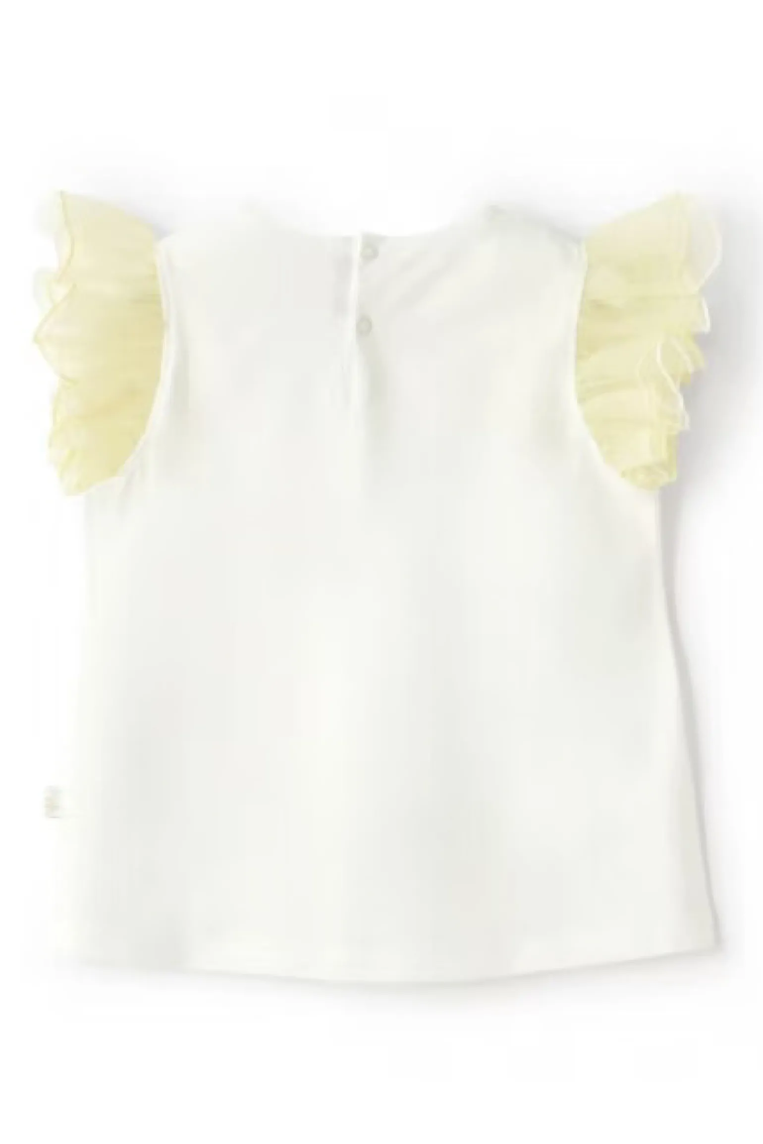 T-shirt con rouches in cotone