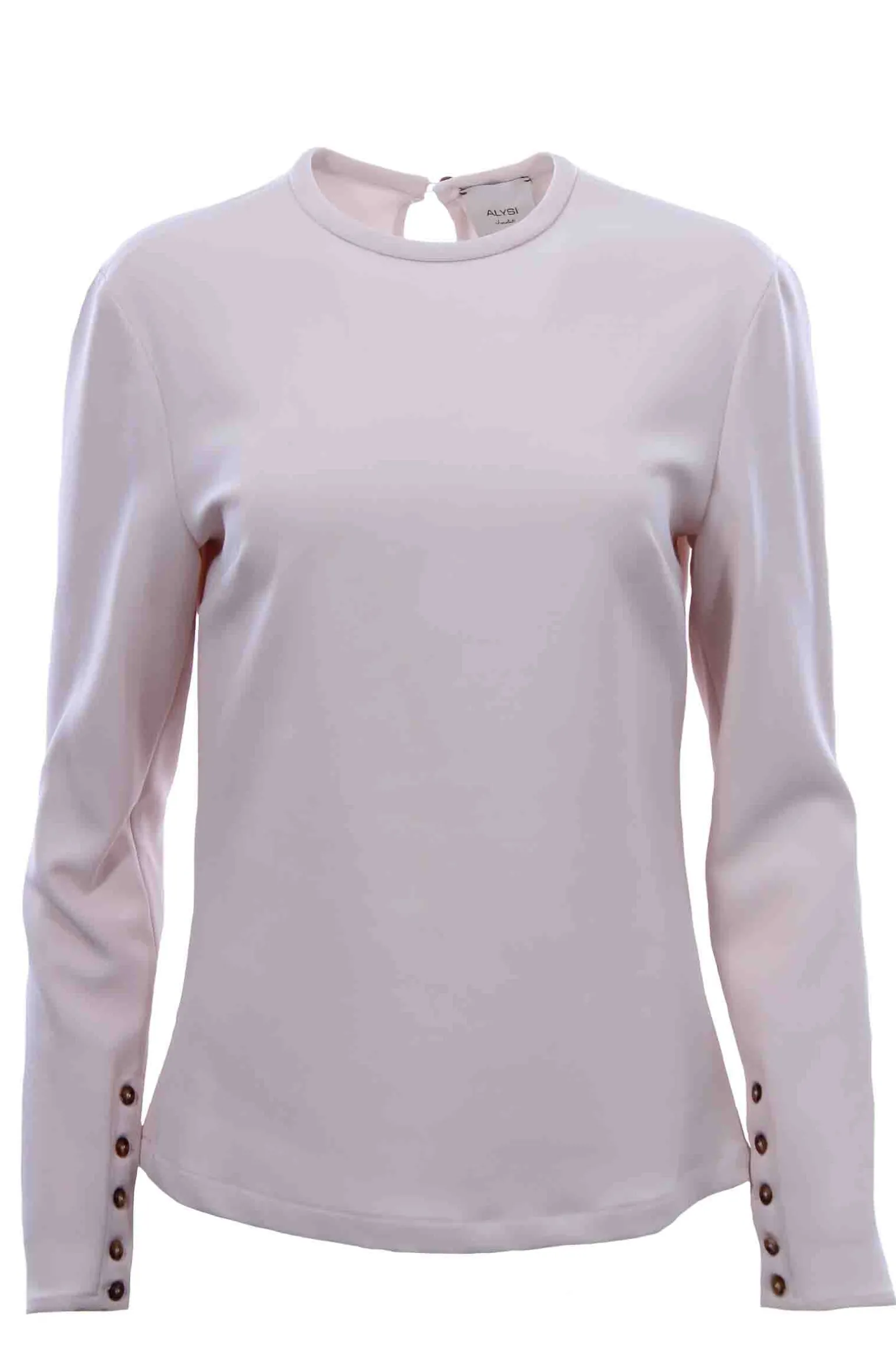 T-shirt girocollo con zip