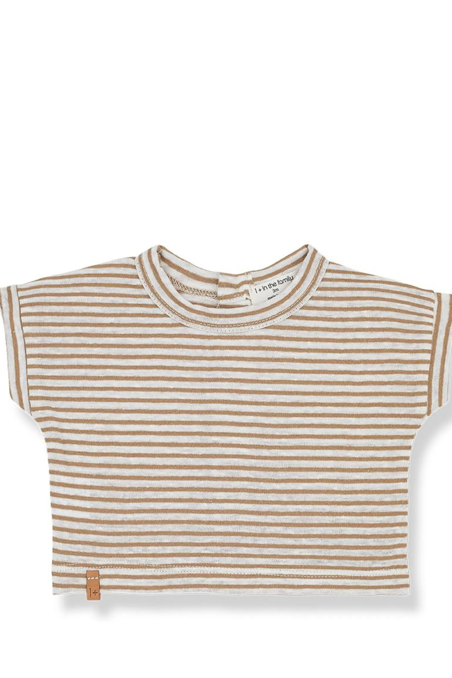 T-shirt girocollo in lino e cotone