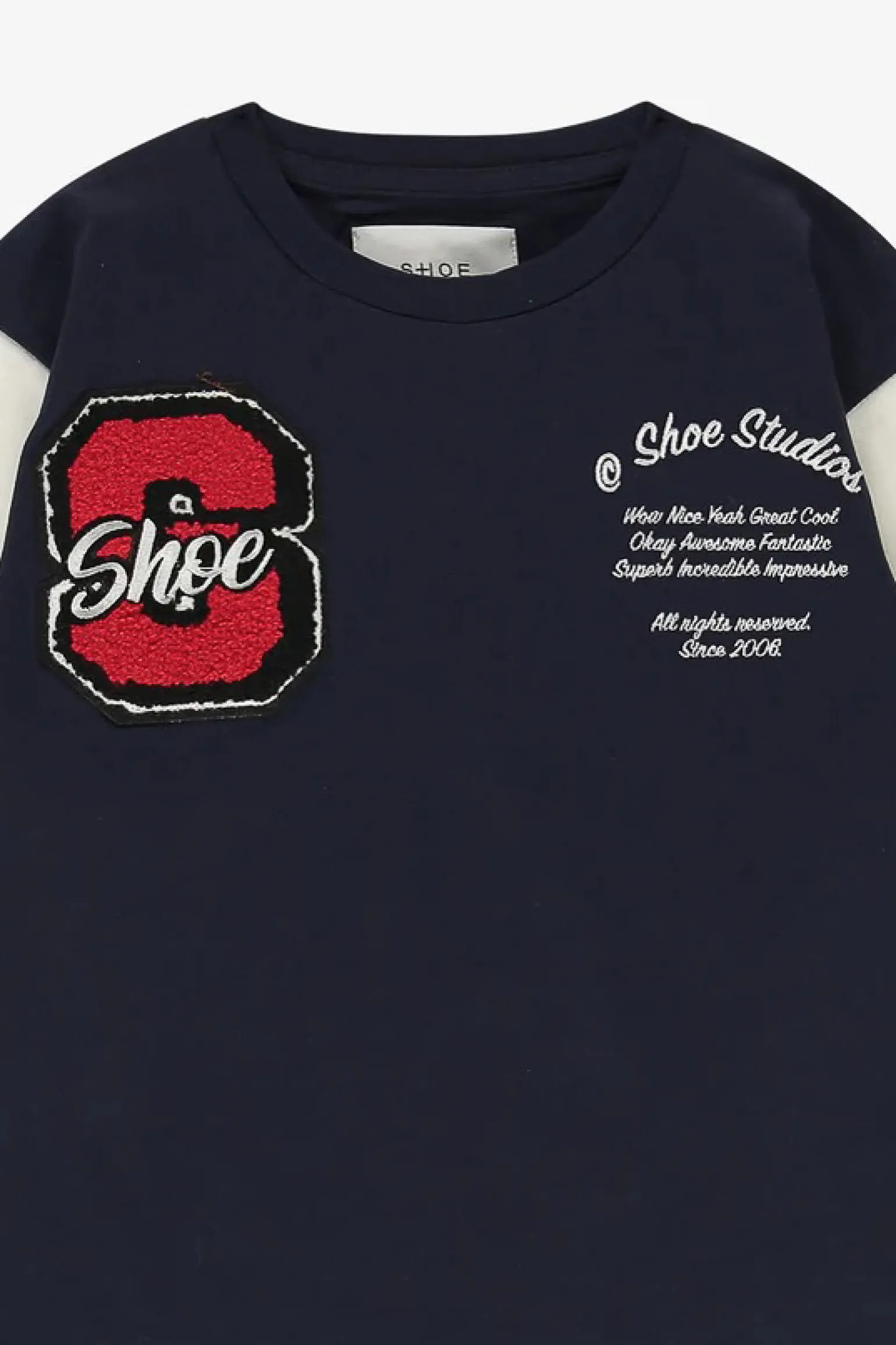 t-shirt in cotone bicolor