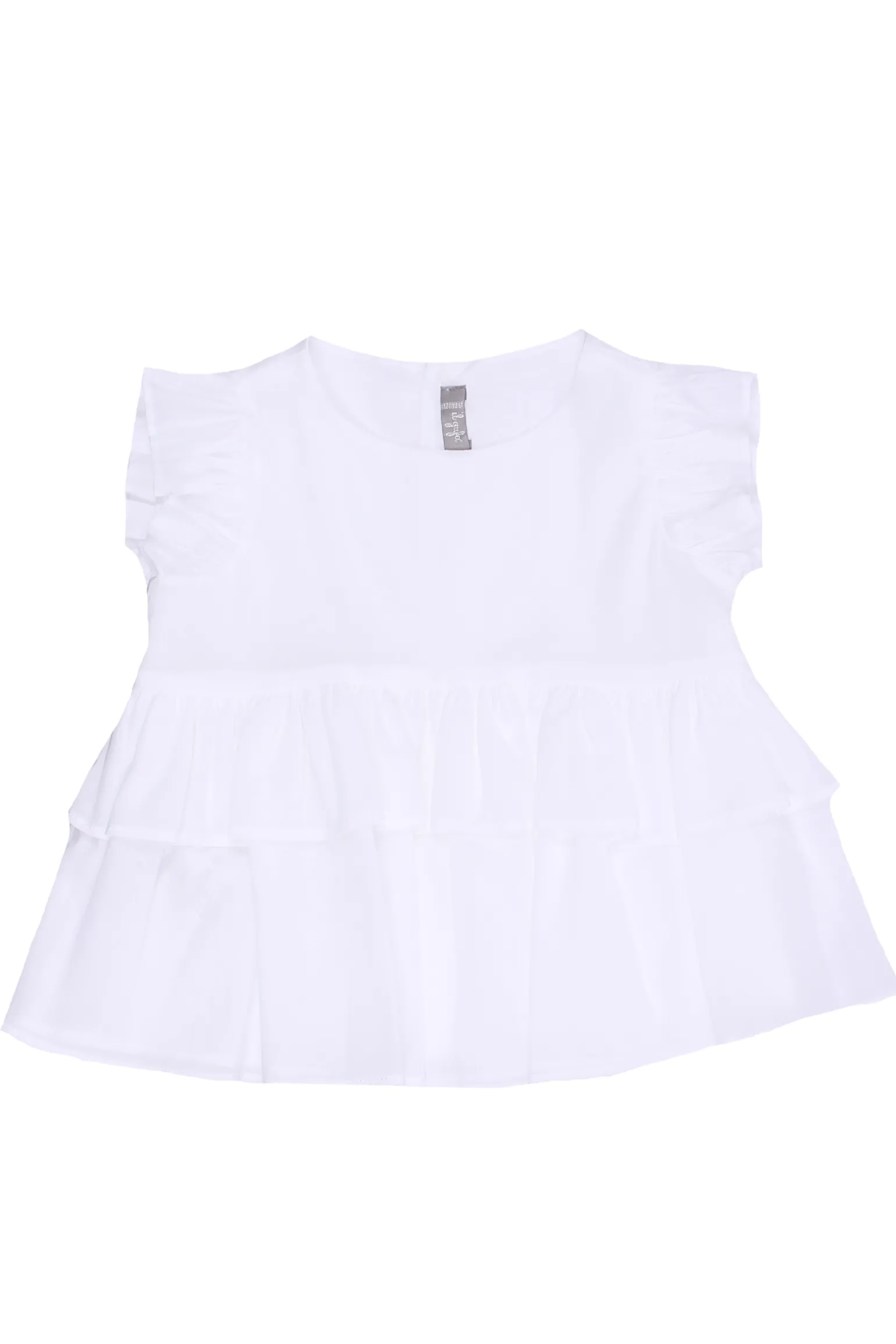 T-shirt in cotone con ruches