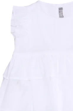 T-shirt in cotone con ruches