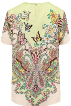 T-shirt in misto seta stampata